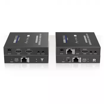 Techly IDATA-EXT-676 transmisor y receptor AV negro