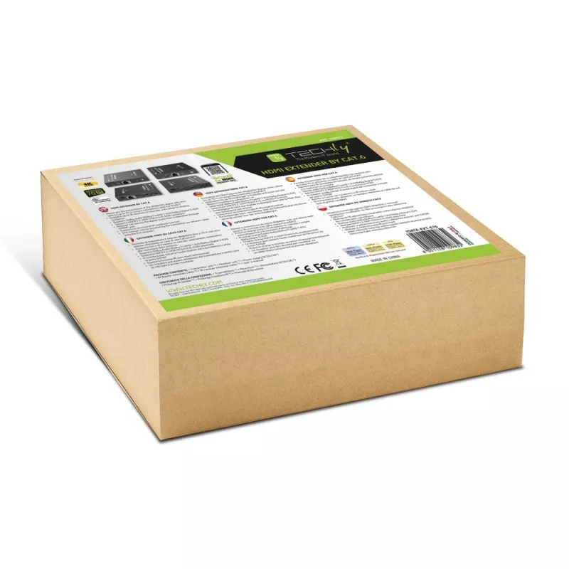 Techly IDATA-EXT-676 transmisor y receptor AV negro