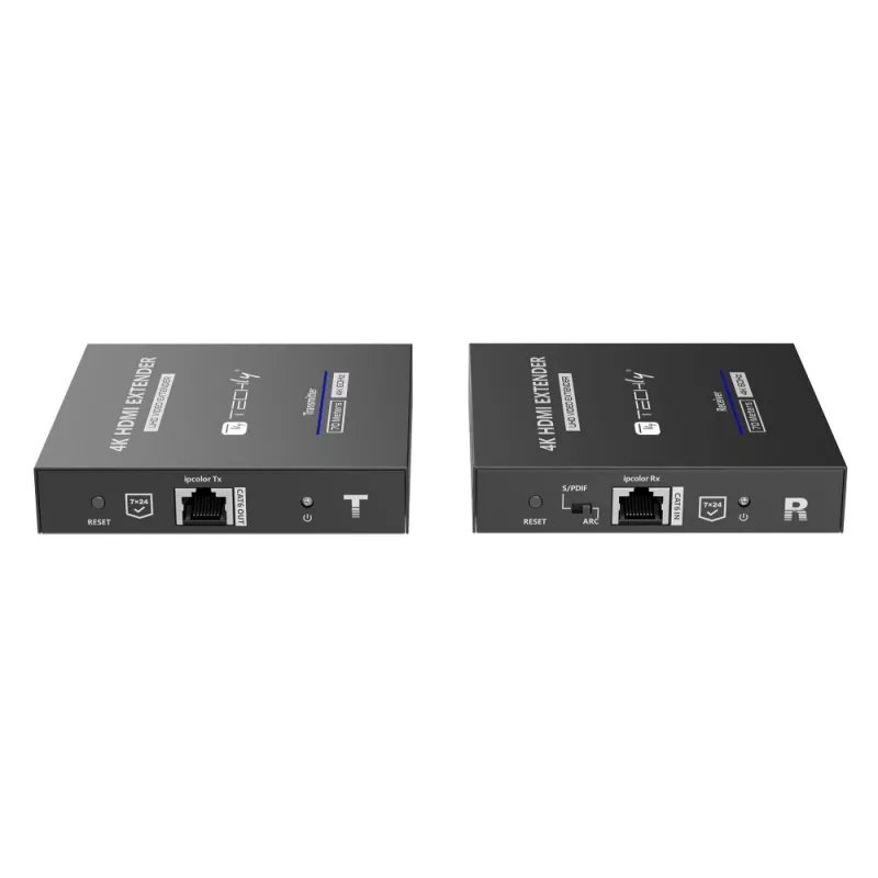 Techly IDATA-EXT-676 transmisor y receptor AV negro