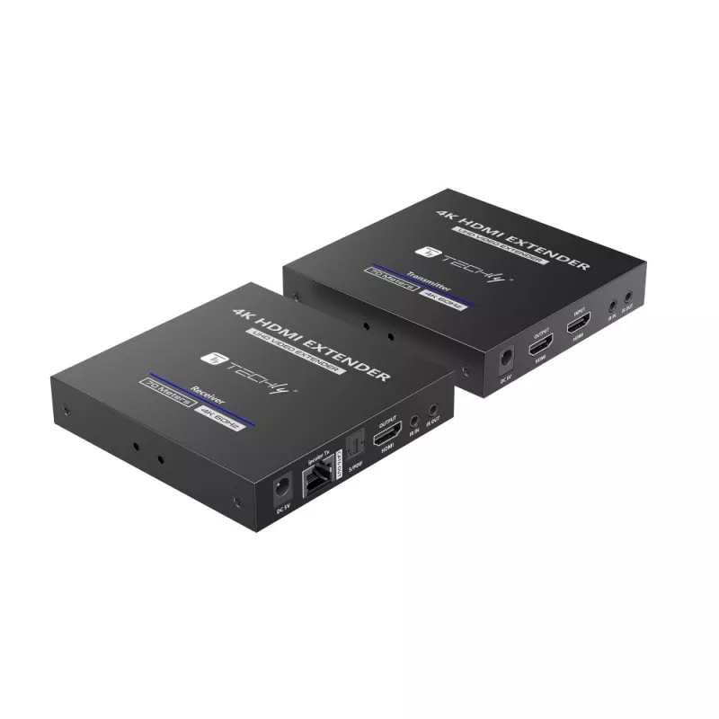 Techly IDATA-EXT-676 transmisor y receptor AV negro