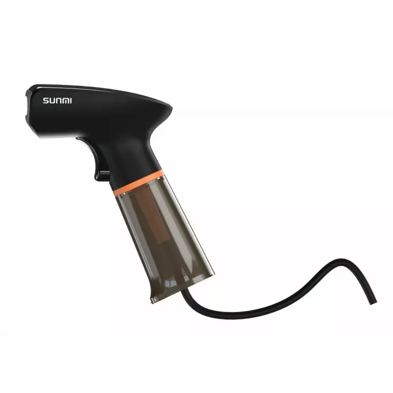 Escáner de códigos de barras de mano SUNMI U2 2D USB negro — lector para comercio minorista, conexión USB por cable