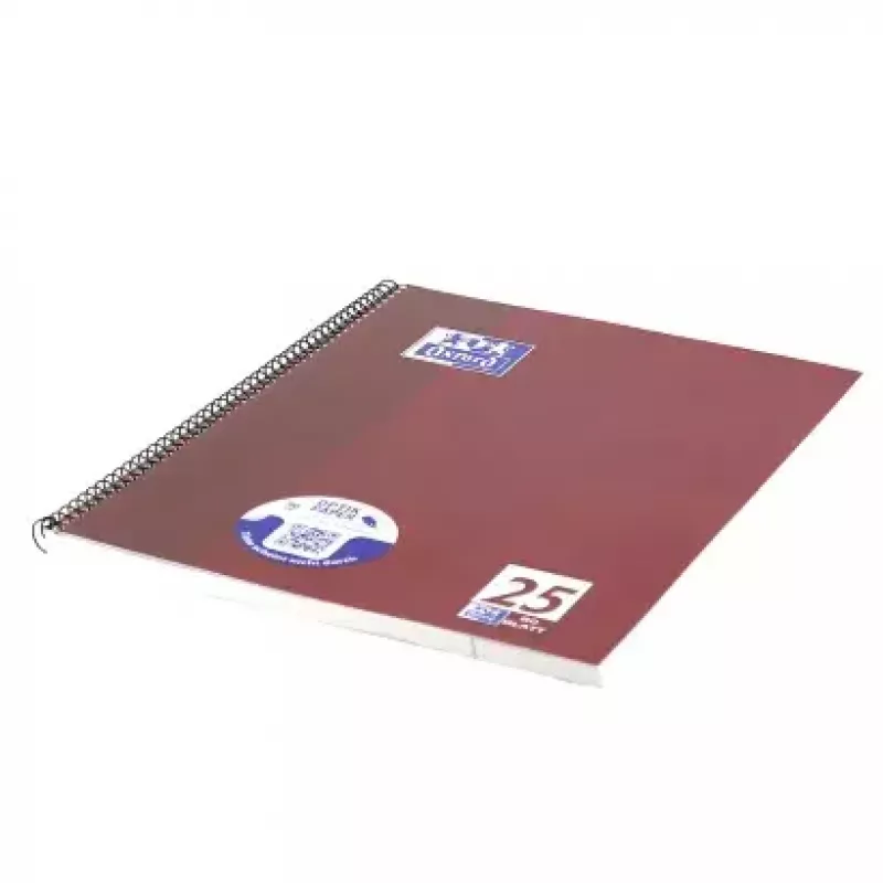 Cuaderno Oxford 100050355 A4 80 hojas burdeos