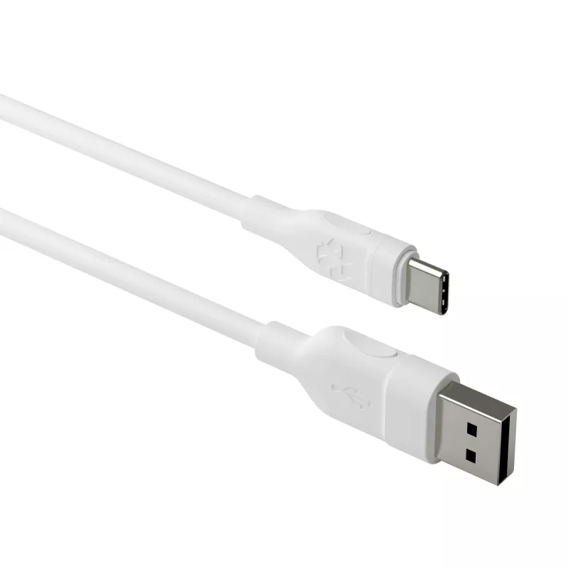 dbramante1928 re-charge CB25ACWH7090 cable de USB-A a USB-C, USB 2.0, 2,5 m, 36 W, plástico reciclado, blanco
