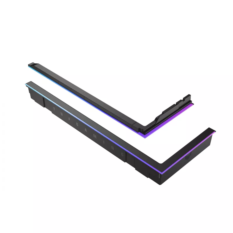Kit de refuerzo de iluminación RGB ASUS TUF GAMING GT502 Horizon — ARGB de 3 pines, 5 V, 1,44 A, fijación magnética, compatible con torre Midi, Negro