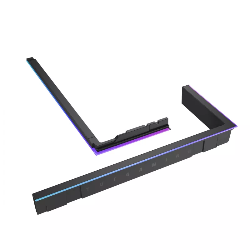 Kit de refuerzo de iluminación RGB ASUS TUF GAMING GT502 Horizon — ARGB de 3 pines, 5 V, 1,44 A, fijación magnética, compatible con torre Midi, Negro