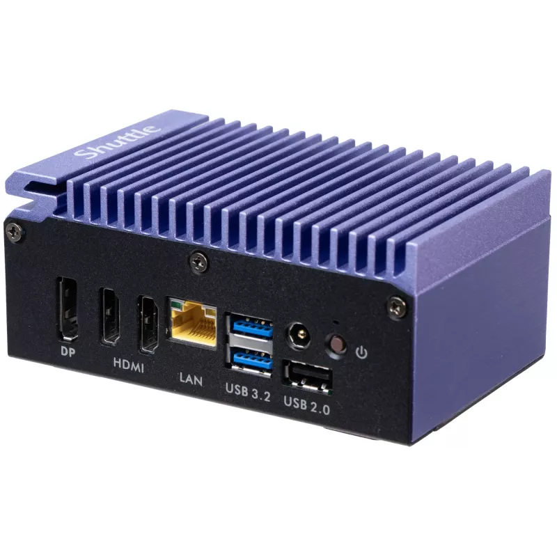 Shuttle Edge PC SPCEL12 mini PC industrial, Intel Celeron J6412 2 GHz, USFF 0,46 l, HDMI, DisplayPort, lector de tarjetas