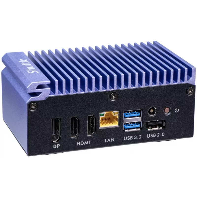 Shuttle Edge PC SPCEL12 mini PC industrial, Intel Celeron J6412 2 GHz, USFF 0,46 l, HDMI, DisplayPort, lector de tarjetas