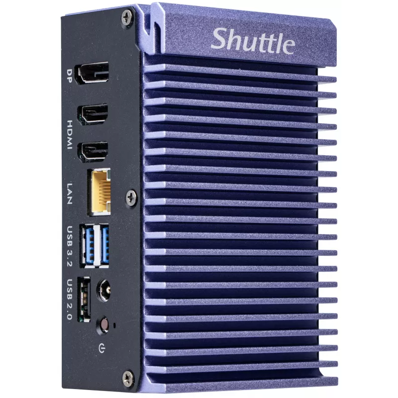 Shuttle Edge PC SPCEL12 mini PC industrial, Intel Celeron J6412 2 GHz, USFF 0,46 l, HDMI, DisplayPort, lector de tarjetas
