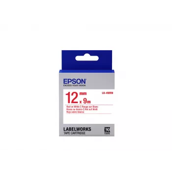 Cartucho de etiquetas Epson Standard LK-4WRN rojo/blanco 12 mm (9 m)