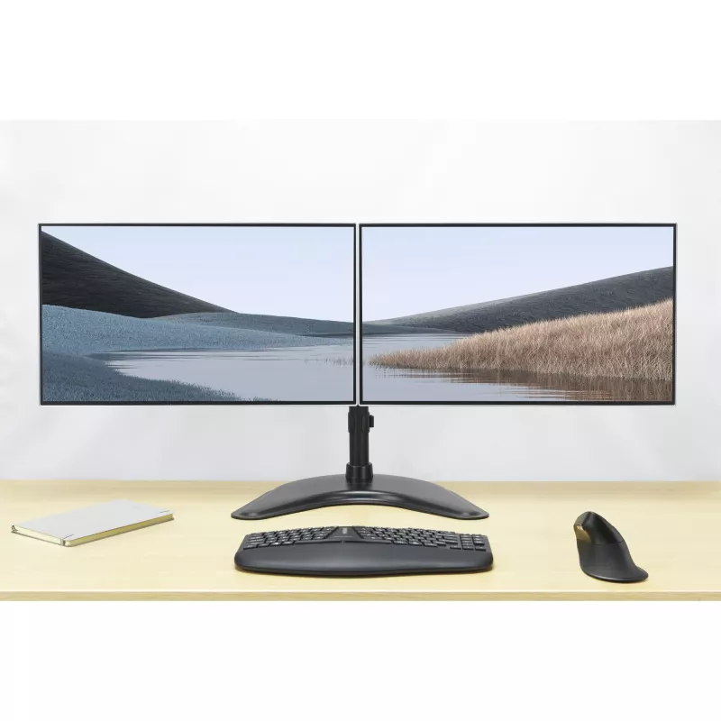 Kensington SmartFit Ergo Soporte de monitor dual de pie, de pie, 20 kg, 68,6 cm (27 inch), 100 x 100 mm, regulación de altura, Negro