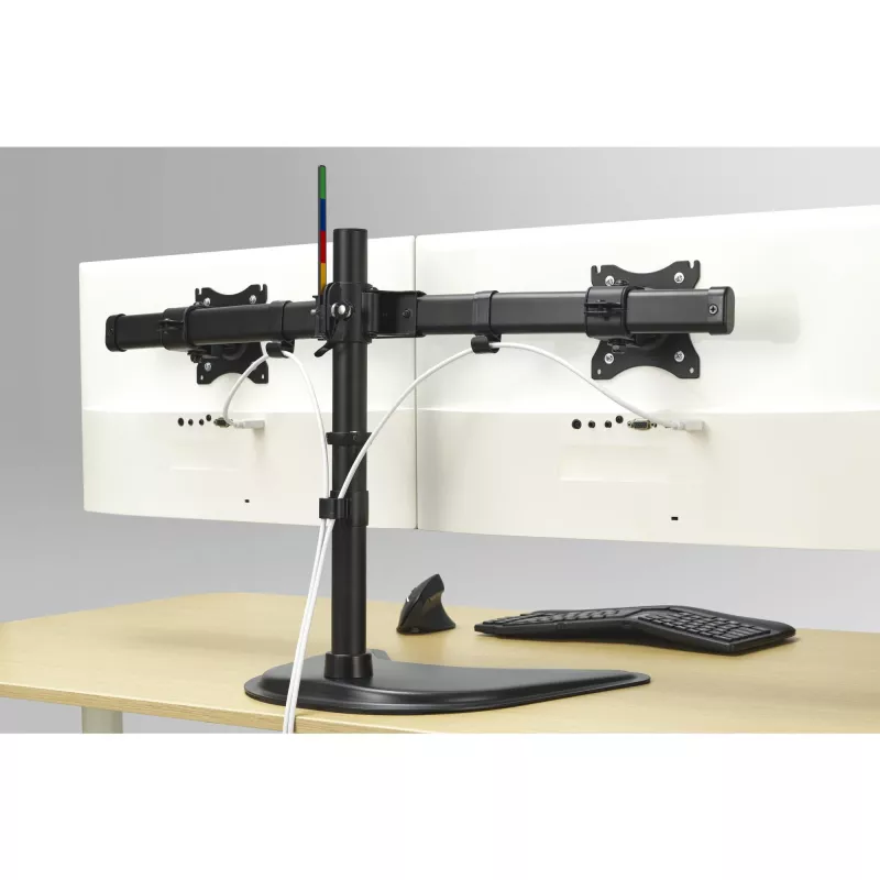 Kensington SmartFit Ergo Soporte de monitor dual de pie, de pie, 20 kg, 68,6 cm (27 inch), 100 x 100 mm, regulación de altura, Negro