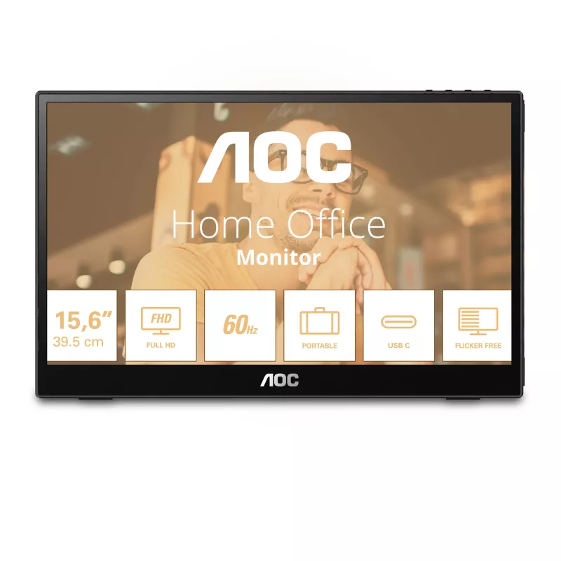 AOC 16T3EA TV/monitor portátil Negro 39,6 cm (15,6