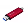 SSD externo Kingston 1 TB Dual USB-A/USB-C Portable SSD — USB 3.2 Gen 2, lectura 1050 MB/s, escritura 950 MB/s, Negro/Rojo