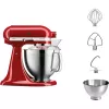 Robot de cocina KITCHENAID Artisan 5KSM185PS, bol de acero inoxidable 4,8 L, 300 W, 10 velocidades, rojo
