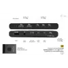 Estación de acoplamiento KVM i-tec para 2 hosts HDMI, interfaz host USB-C, PD 2×100W, 4K@60Hz, 2×USB-A