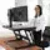 Soporte convertidor de escritorio ERGOTRON WorkFit-T negro — estructura de acero inoxidable, altura 380 mm, carga máxima 15,9 kg