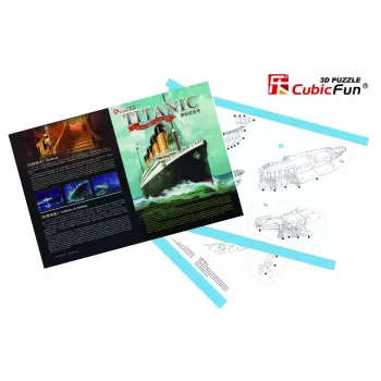 Puzle 3D Cubicfun Titanic Big T4011H — 1024 piezas, maqueta de barco a escala