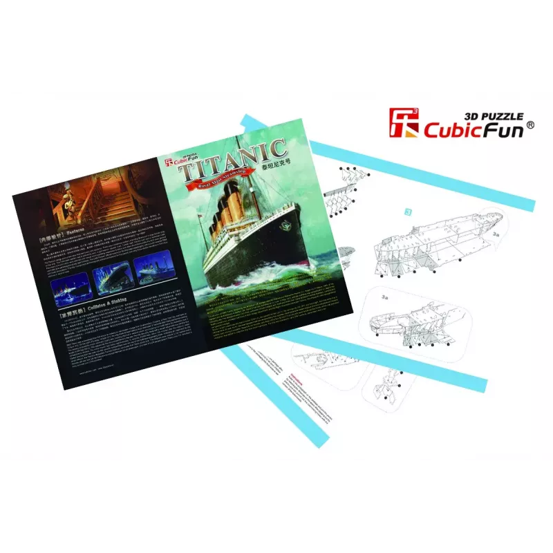 CubicFun T4011H Titanic Big puzle 3D, 113 piezas