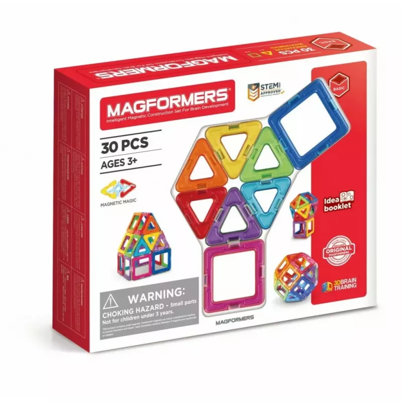 Magformers Magnetic Blocks set básico de 30 piezas de MAGFORMERS — juguete de construcción magnético de 30 piezas