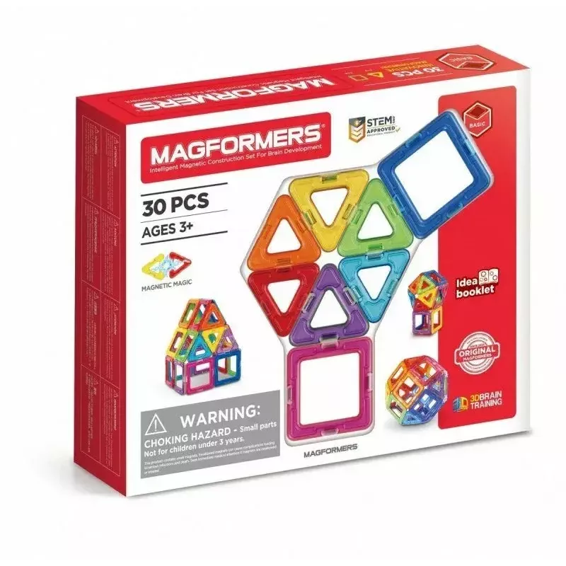Magformers Magnetic Blocks set básico de 30 piezas de MAGFORMERS — juguete de construcción magnético de 30 piezas