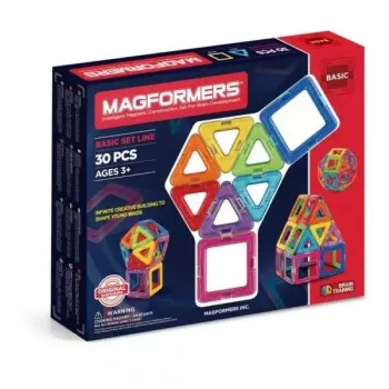 Magformers Magnetic Blocks set básico de 30 piezas de MAGFORMERS — juguete de construcción magnético de 30 piezas