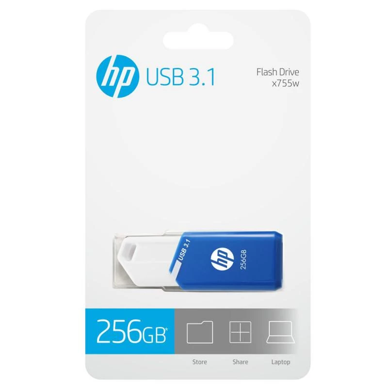 HP x755w USB 256 GB USB Type-A 3.2 Gen 1 (3.1 Gen 1) azul, blanco