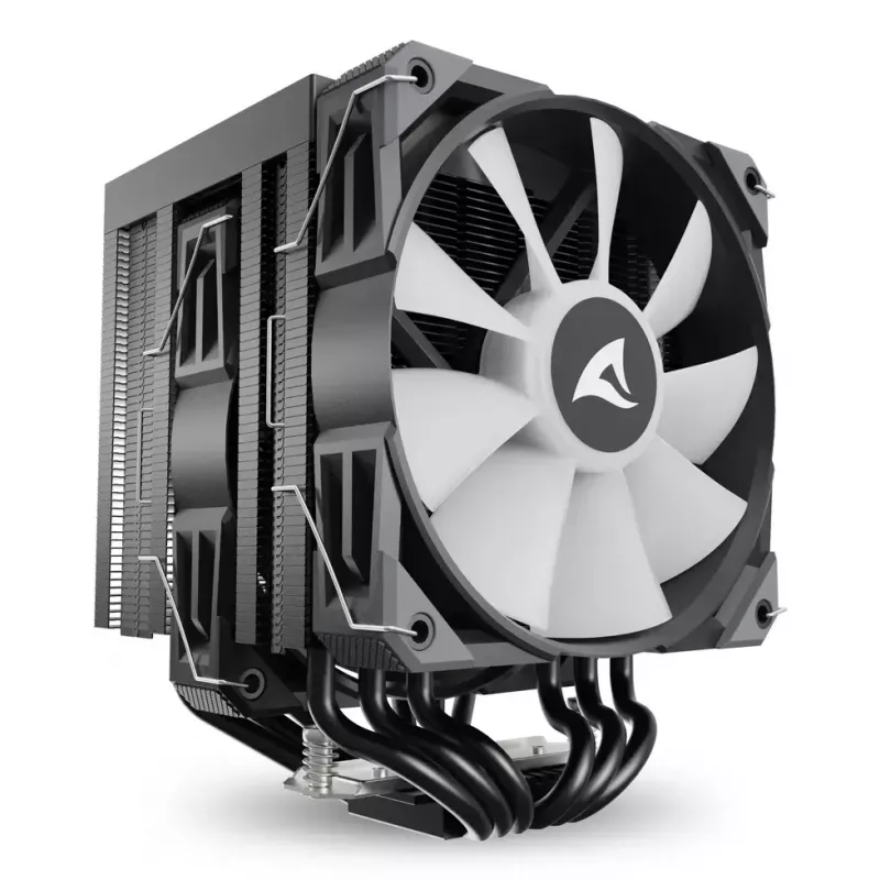 Ventilador de CPU Sharkoon A60 RGB 12 cm 500–1800 rpm negro