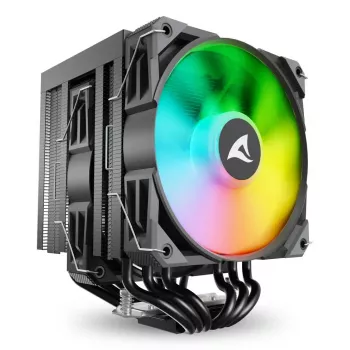Ventilador de CPU Sharkoon A60 RGB 12 cm 500–1800 rpm negro