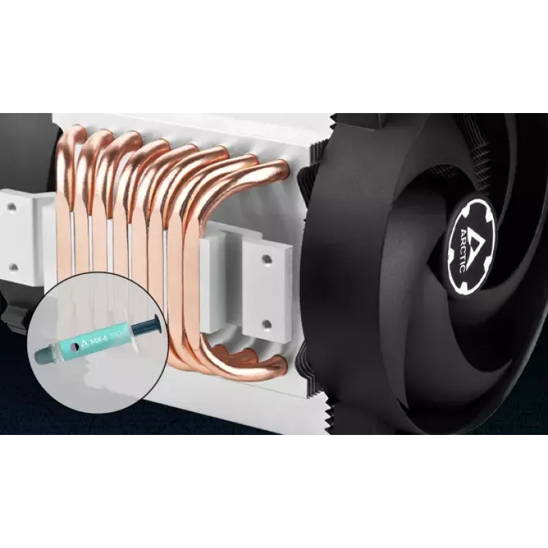 Ventilador de CPU para servidor 4U Arctic Freezer 4U‑M Rev. 2 — ventilador de 120 mm, flujo de aire 122,16 m³/h, doble rodamiento de bolas, 156×124×145 mm, TDP 350 W