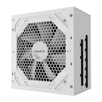 Fuente de alimentación GIGABYTE UD850GM PG5 V2 ICE – 850 W, PCIe Gen 5.1, 80 PLUS Gold, totalmente modular, ventilador de 120 mm, ATX 3.1, enchufe UK, blanca