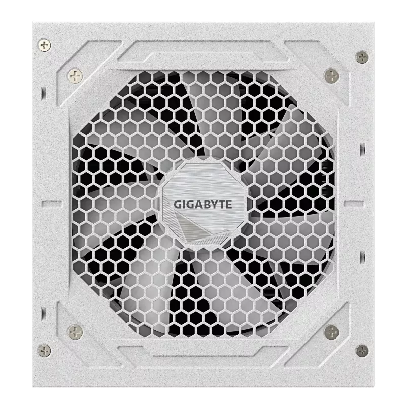 Fuente de alimentación GIGABYTE UD850GM PG5 V2 ICE – 850 W, PCIe Gen 5.1, 80 PLUS Gold, totalmente modular, ventilador de 120 mm, ATX 3.1, enchufe UK, blanca