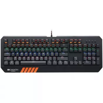Teclado gaming mecánico CANYON Hazard GK-6 RGB con cable Negro distribución US/RU