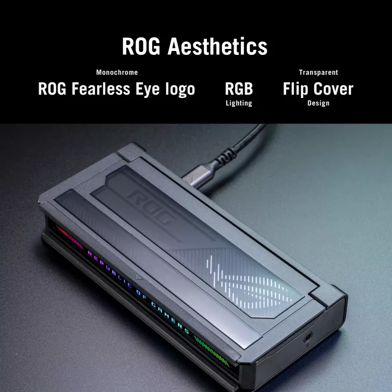 Docking station ASUS ROG Bulwark Dock 2025 DG300 USB Type-C, 1x RJ-45, 1x HDMI, negro, 160×74×25,5 mm