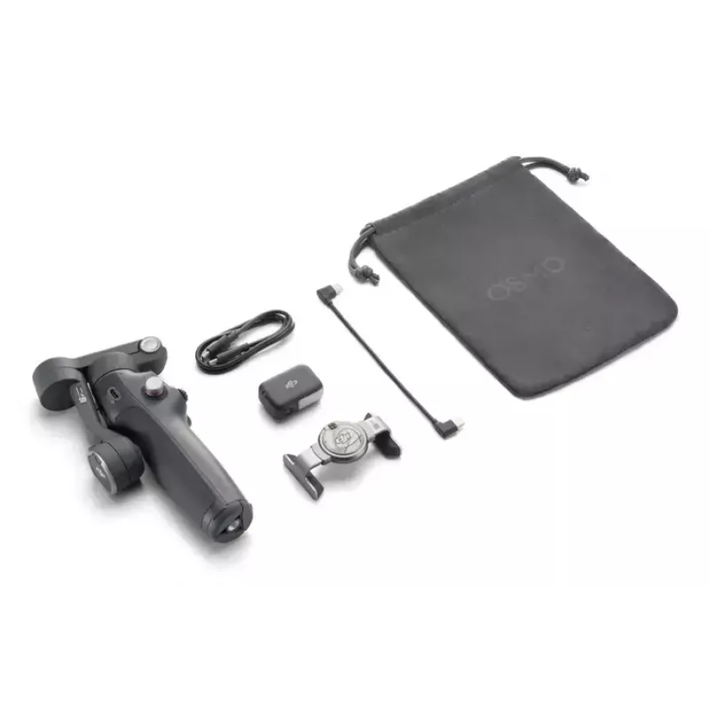 Estabilizador de cámara para smartphone DJI Osmo Mobile 8 — negro, carga máx. 0,3 kg, batería de 3350 mAh, 10 horas de autonomía