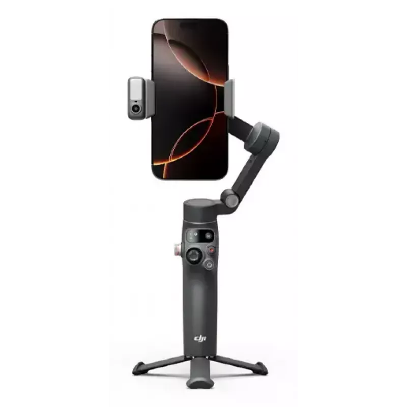 Estabilizador de cámara para smartphone DJI Osmo Mobile 8 — negro, carga máx. 0,3 kg, batería de 3350 mAh, 10 horas de autonomía