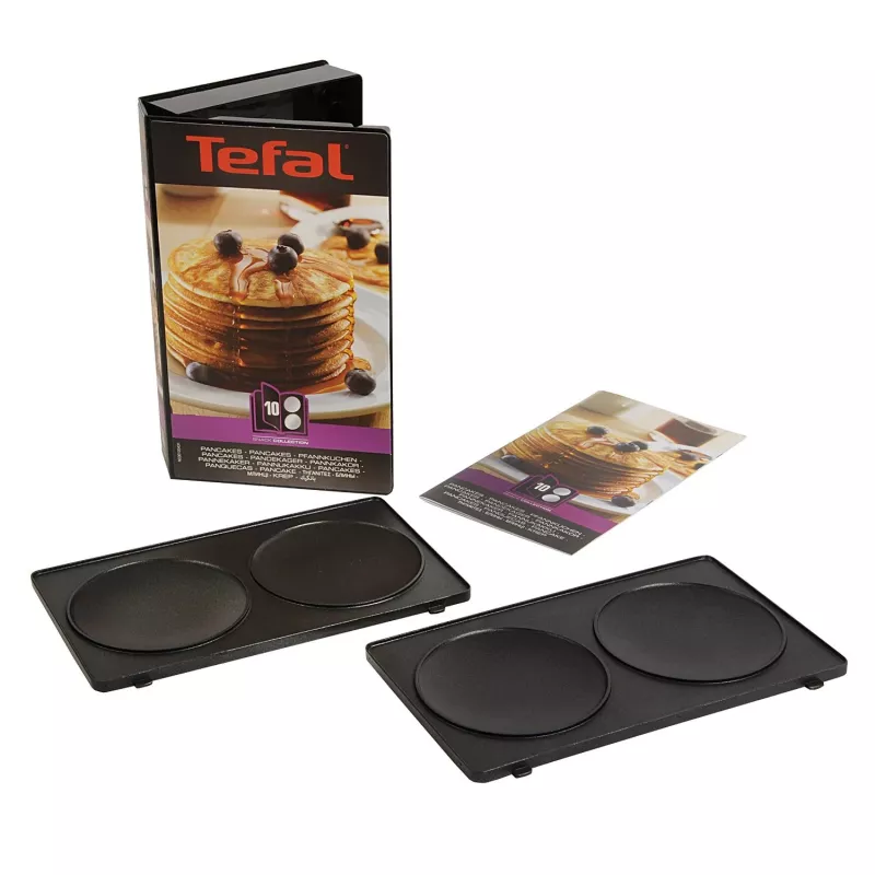 Tefal XA801012 placas para tortitas para sandwichera SW852, negro
