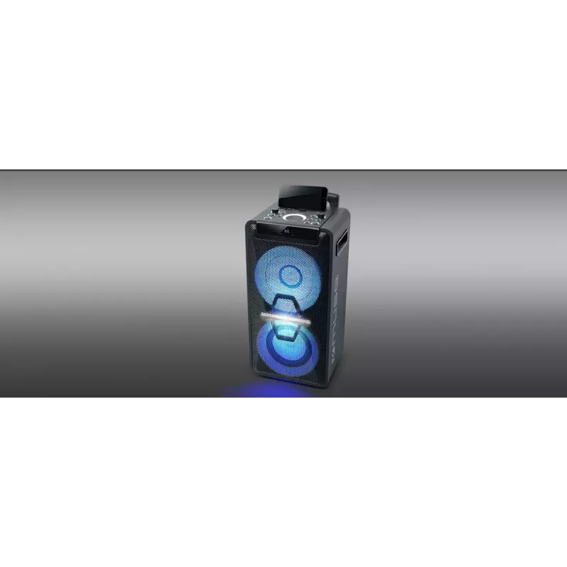 Muse M-1920DJ altavoz portátil party box, 300 W, Bluetooth, NFC, CD/MP3, USB, AUX de 3,5 mm, micrófono, negro