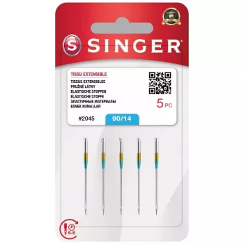 Aguja de coser SINGER N204514M503 (SZ14 BLST) tamaño 14 para máquinas domésticas e industriales