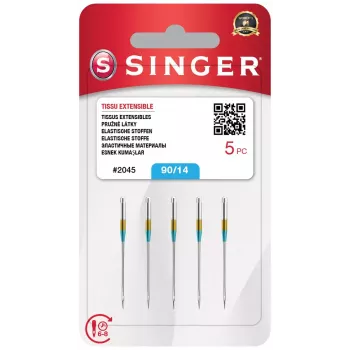 Aguja de coser SINGER N204514M503 (SZ14 BLST) tamaño 14 para máquinas domésticas e industriales