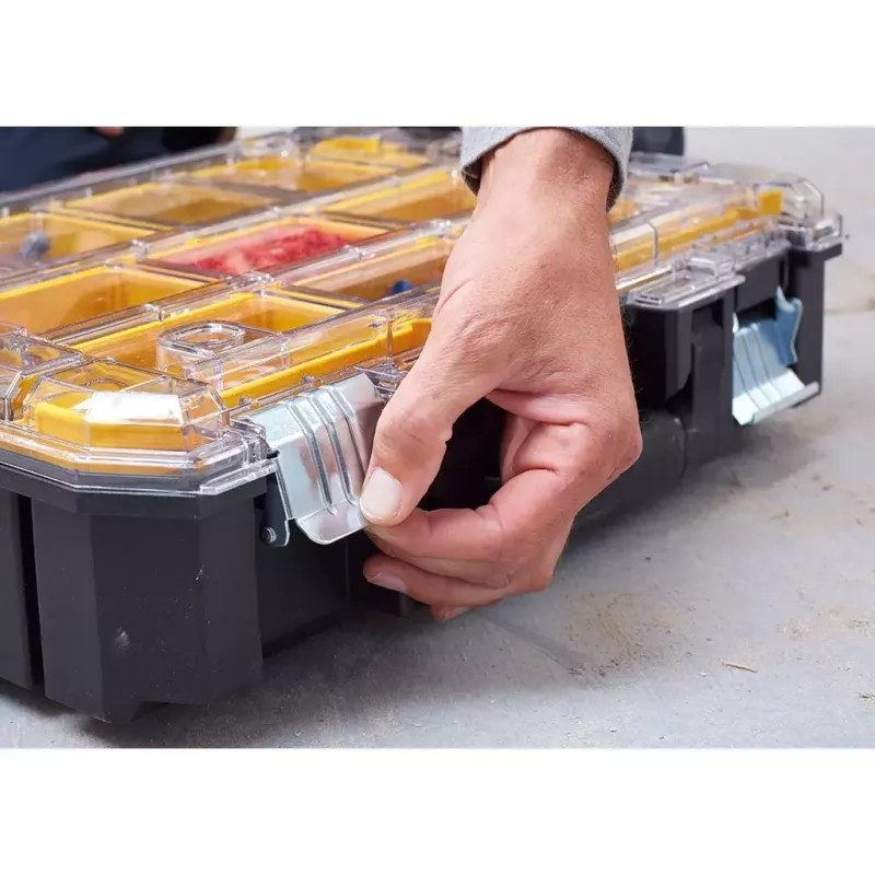 Caja de herramientas STANLEY FMST82967-1, metal y policarbonato, 337×440×119 mm, negro/transparente/amarillo