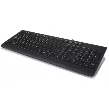 Conjunto de teclado y ratón con cable Lenovo 300 – tamaño completo QWERTY inglés US, USB, Negro, cable de 1,8 m, ratón 1600 DPI