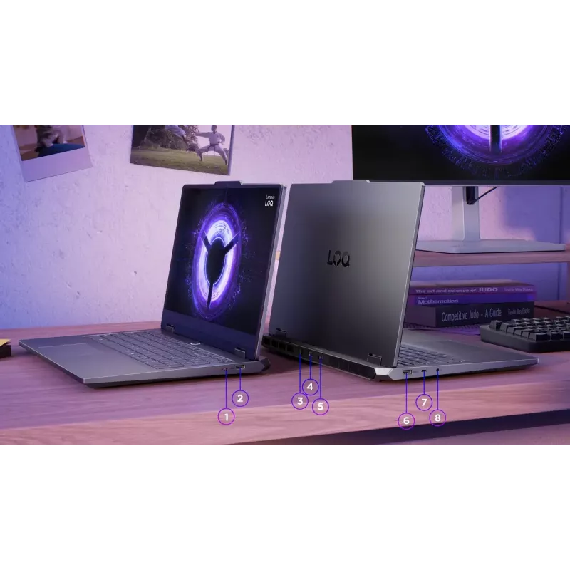 Portátil Lenovo LOQ 15IRX10 — 15,6 inch FHD IPS antirreflejo, Intel Core i5-13450HX, 16 GB DDR5, 1 TB SSD, NVIDIA GeForce RTX 5060 8 GB, Windows 11 Home