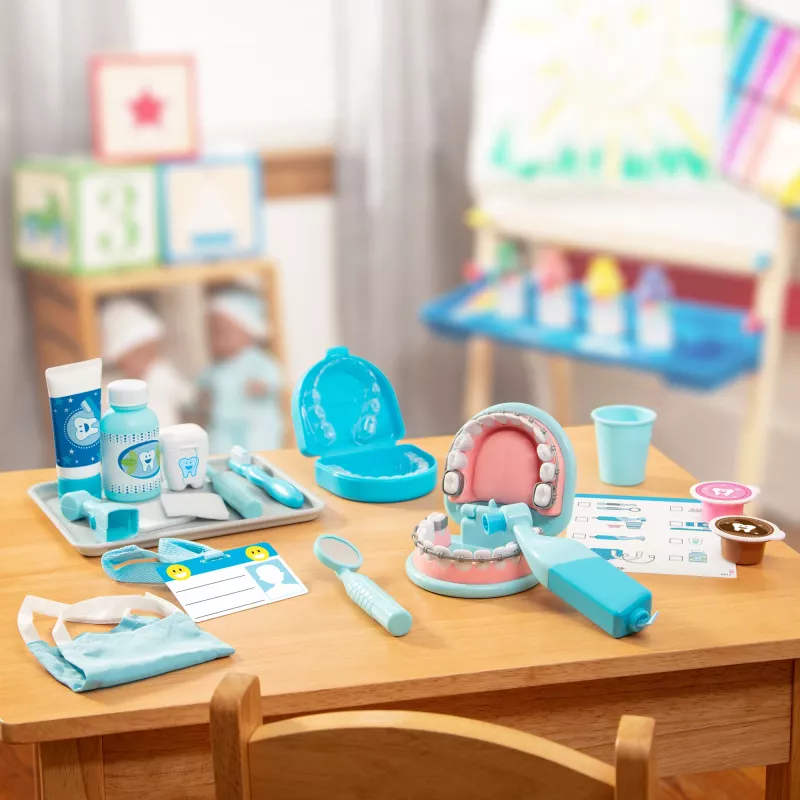 Set de dentista de juguete Spinmaster Melissa & Doug Super Smile Dentist, apto desde 3 años, multicolor