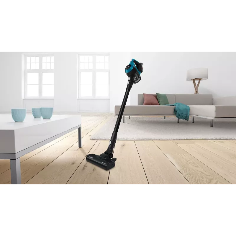 Aspirador de escoba Bosch Serie 6 BBS611LAG aspirador de escoba 2 en 1 con batería, en seco, sin bolsa, 0,3 l, Azul, 2,5 Ah