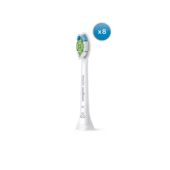 Cabezales de cepillo de dientes Philips HX6068/87 Optimal White, 8 uds., blanco, dureza media, intervalo de cambio de 3 meses