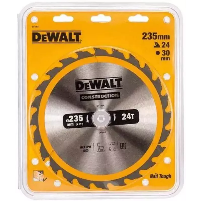 DeWALT DT1954 hoja de sierra circular, 235 x 30 mm, 24T