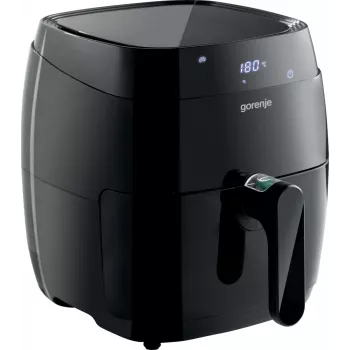 Freidora de aire Gorenje AF1409DB — capacidad 3,2 L, 1400 W, indicador LED, temperatura mín. 90 °C, negro