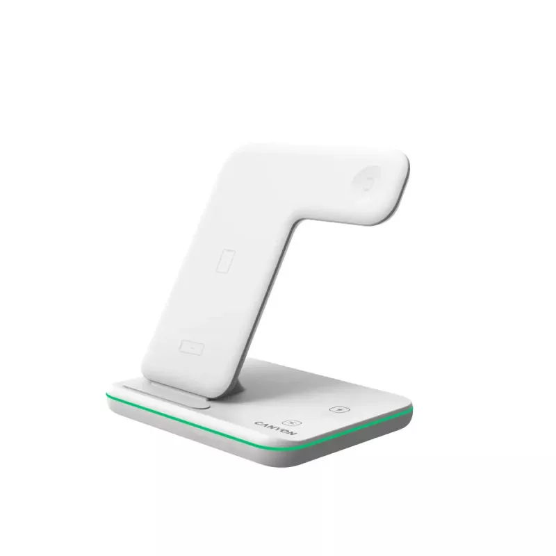 CANYON WS-303 soporte de carga inalámbrica Qi 3 en 1, 15 W, blanco (CNS-WCS303W)