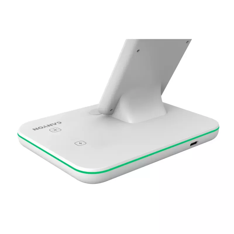 CANYON WS-303 soporte de carga inalámbrica Qi 3 en 1, 15 W, blanco (CNS-WCS303W)