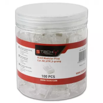 Techly IWP-JAR-C5RTY Conector de cable RJ45 Transparente